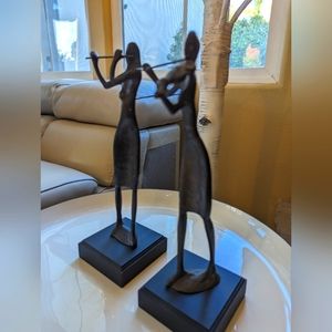 Wright Iron Musician Statue Pieces